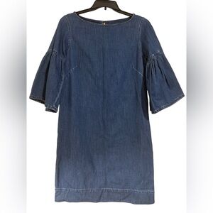Lauren Ralph Lauren bell sleeve boat neck denim dress women’s size 8